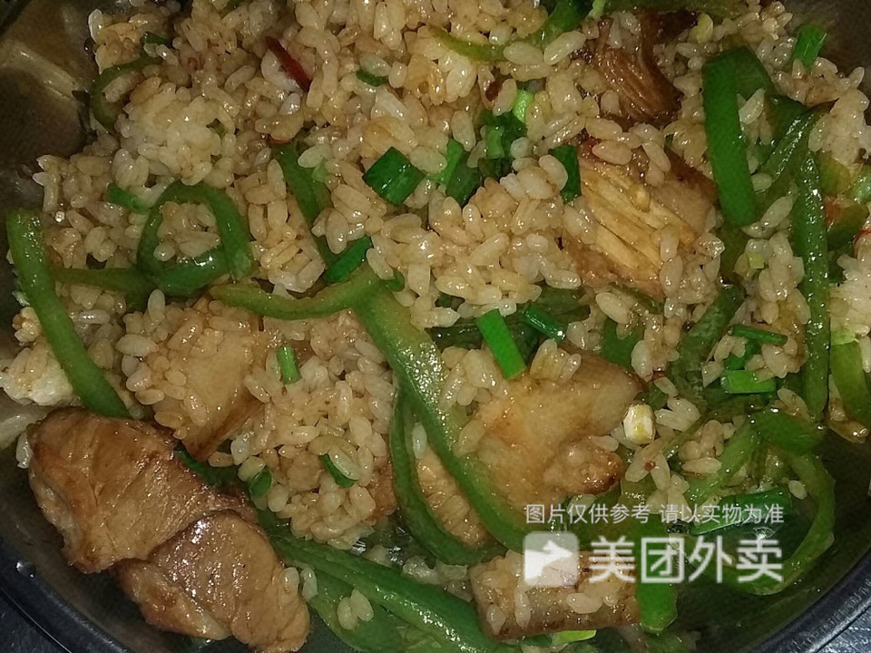 回鍋肉炒飯圖片