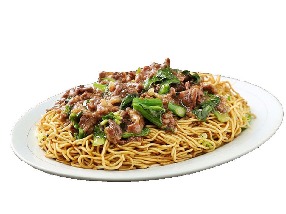 湿炒牛肉面图片