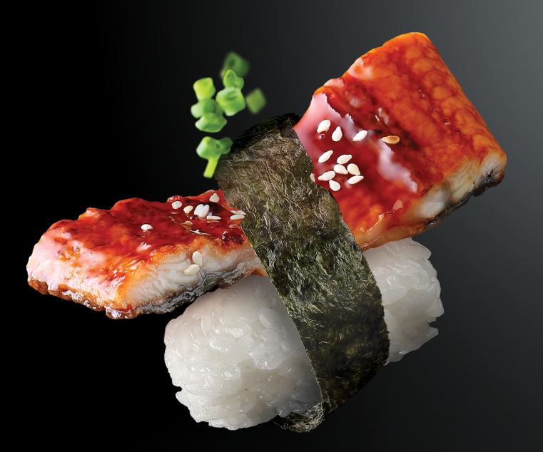 厚切鳗鱼寿司图片