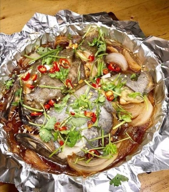 鲽鱼头锡纸图片