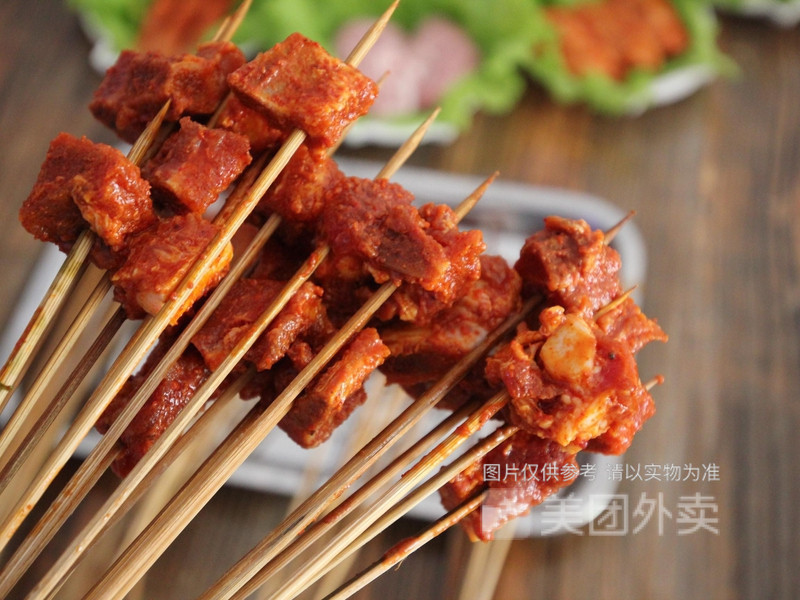 手工麻辣鸡心串图片