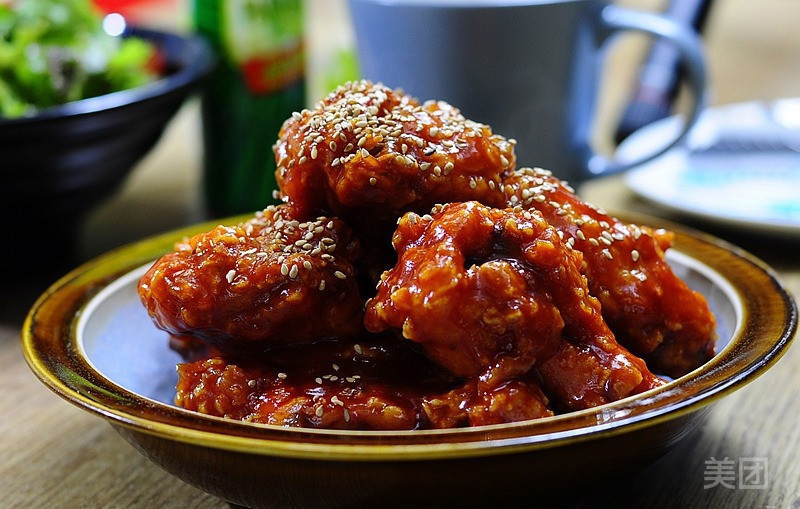 甜酱油炸鸡图片