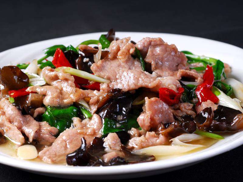 炒滑肉图片