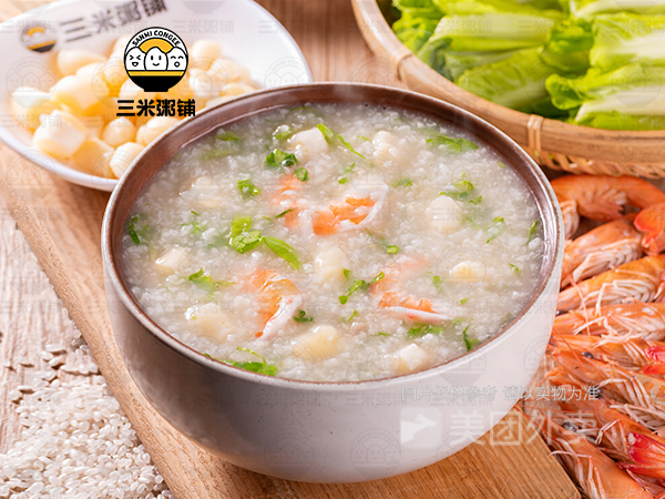 干贝虾仁粥图片
