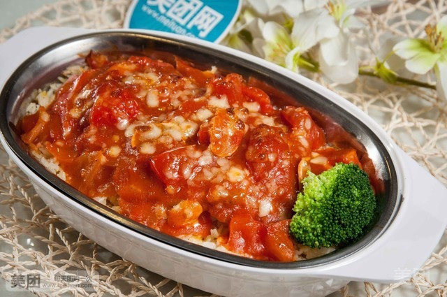 鲜茄焗猪扒饭图片