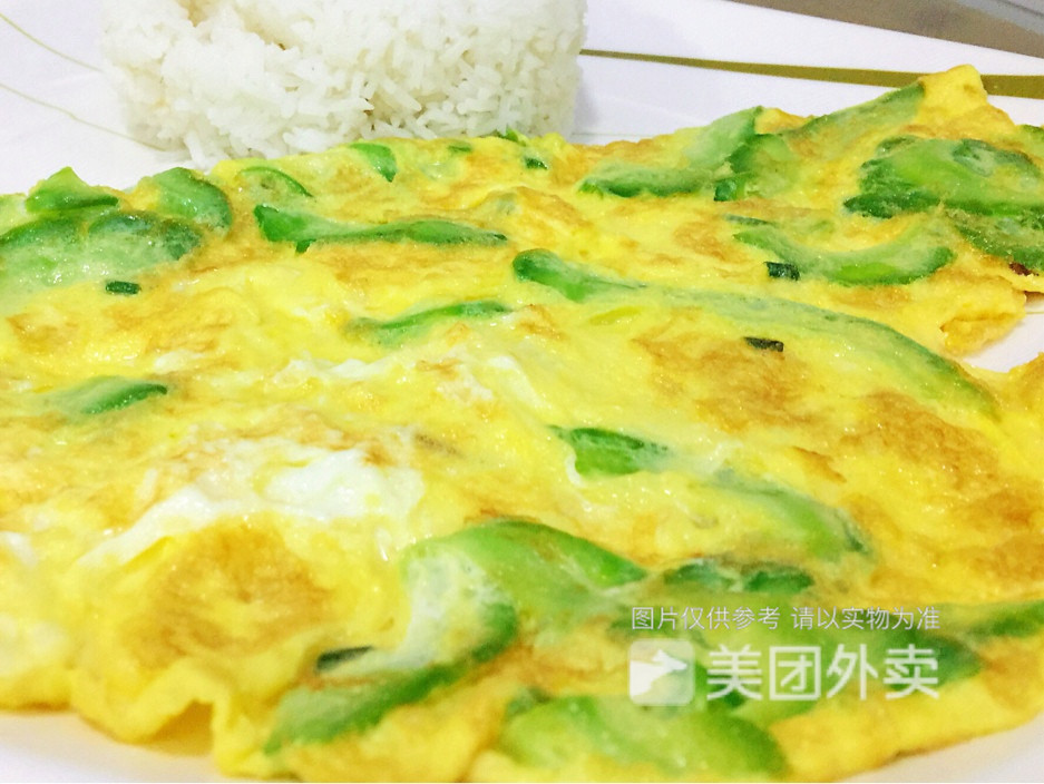 苦瓜煎蛋饭图片