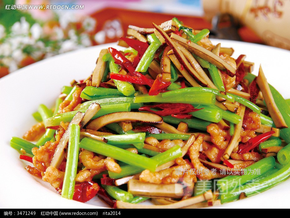 香干肉丝盖饭图片