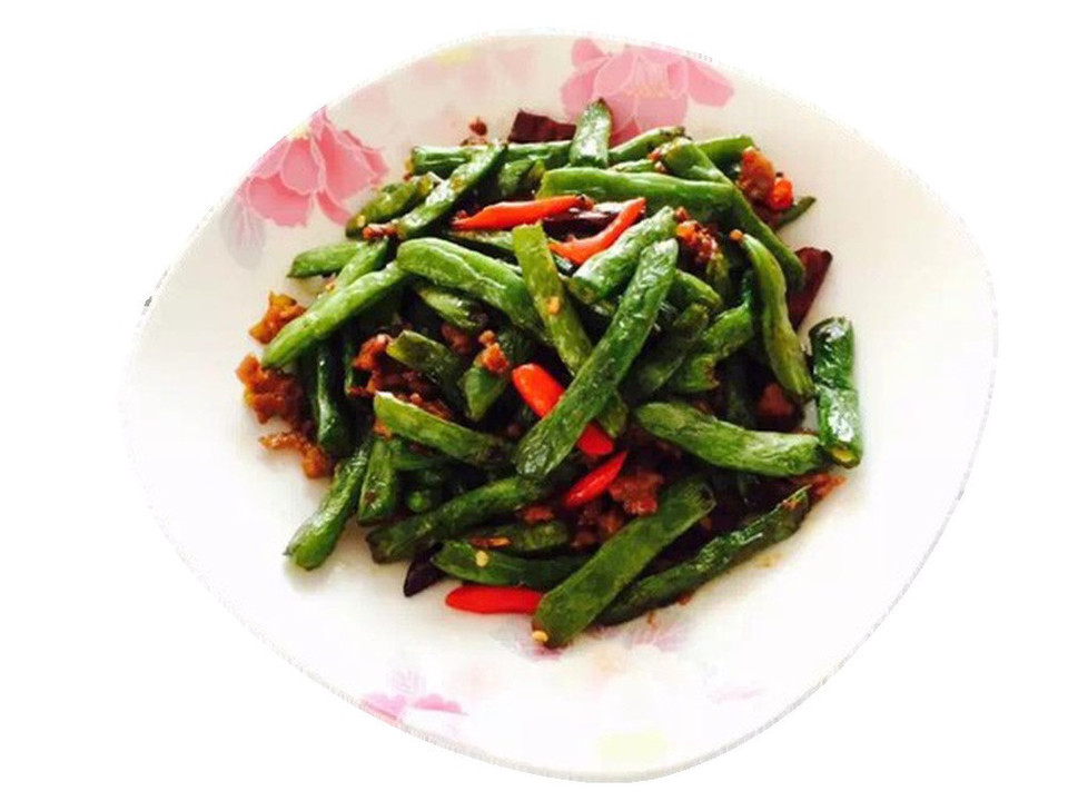 干煸四季豆饭图片