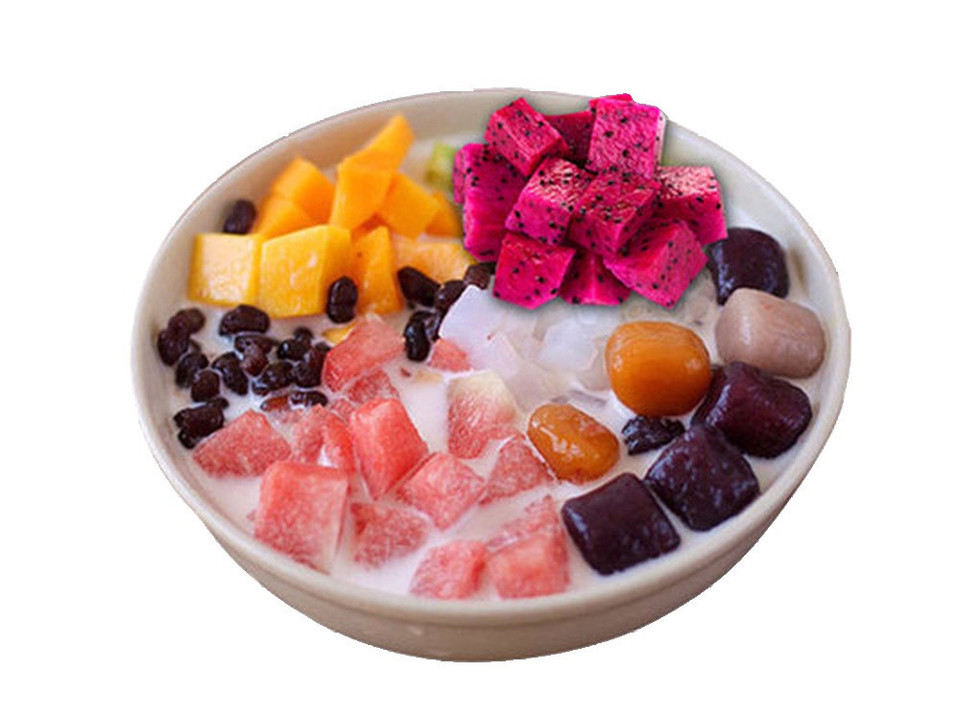 芋圆水果刨冰图片