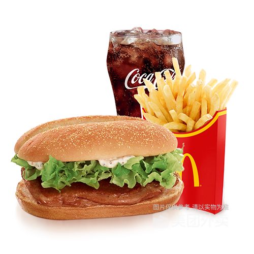 原味板烧鸡腿堡图片