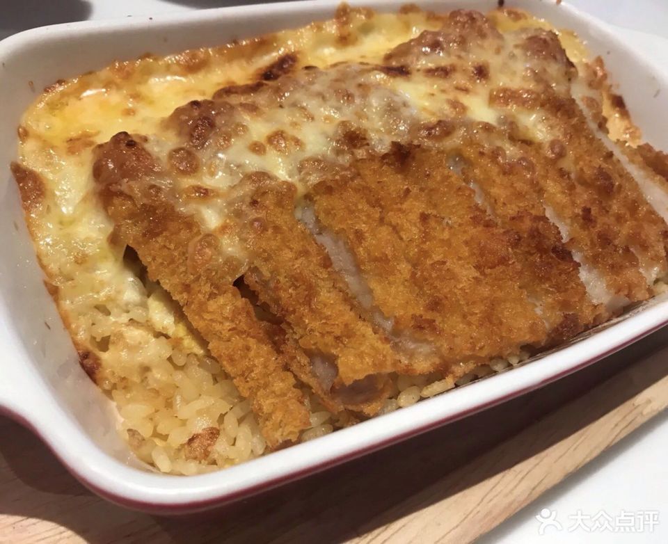 芝士焗猪扒饭图片