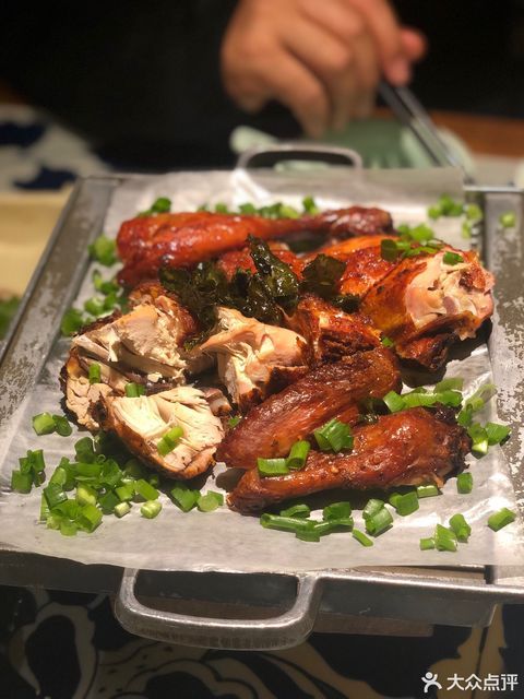 绿茶葱香烤鸡图片